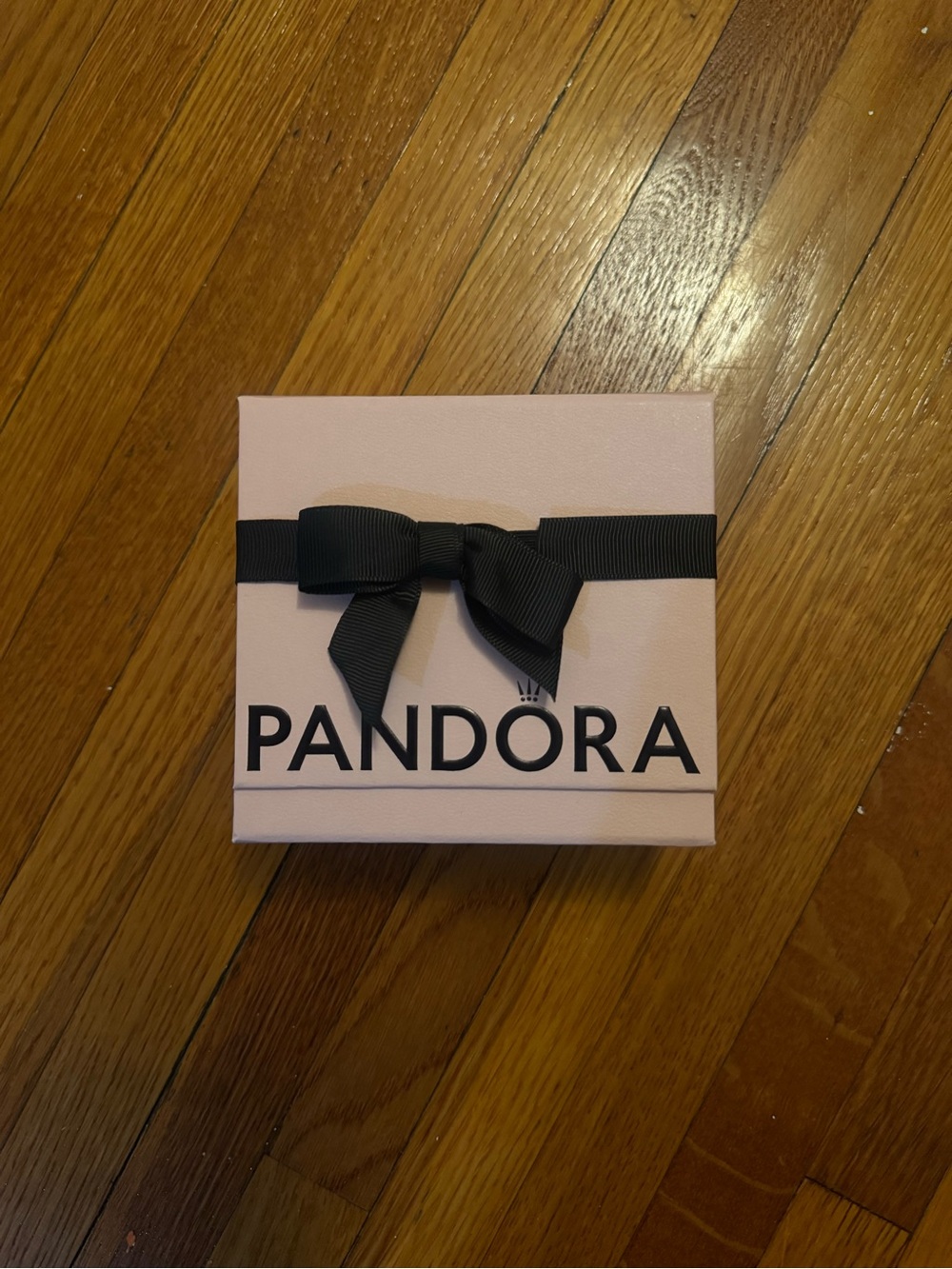 Pandora Pink Jewelry Box with Black Ribbon